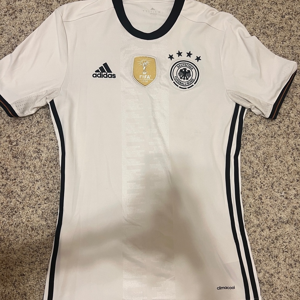 Adidas Kids White and Black Soccer Jersey